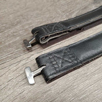 Pr Nylon Lined T Bar Stirrup Leathers *xc, clean, mnr film, NO Keepers
