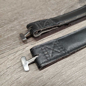 Pr Nylon Lined T Bar Stirrup Leathers *xc, clean, mnr film, NO Keepers
