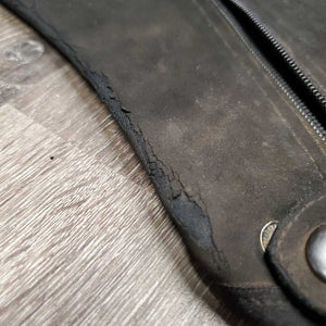 Pr Synthetic Half Chaps *fair, dirt, residue, peeling, cracking, stains, older
