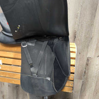 18.5 Adj *Black Gullet - Med In Wintec Isabell Dressage Saddle, Med Front Velcro Blocks, Blue Wintec Cover, CAIR Panels, Front & Rear Gusset Panels, Flaps: 17"L x 12"W Serial #: W1P 13 03 04 14-46DR

