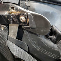 18.5 Adj *Black Gullet - Med In Wintec Isabell Dressage Saddle, Med Front Velcro Blocks, Blue Wintec Cover, CAIR Panels, Front & Rear Gusset Panels, Flaps: 17"L x 12"W Serial #: W1P 13 03 04 14-46DR
