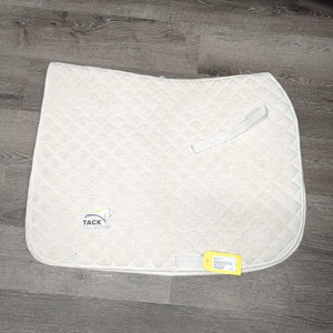 Non-Slip? Quilt Dressage Saddle Pad, tabs *gc, older, clean, mnr stains, mnr pills, dingy, rubs