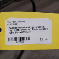 Padded Noseband *gc, creases, dry, stiff, xhole, NO Flash, scrapes, rubs
