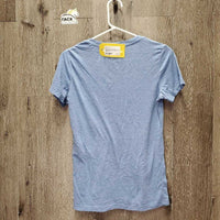 SS V Neck T Shirt "Spruce Meadows" *gc, pilly, faded, peeled? logo
