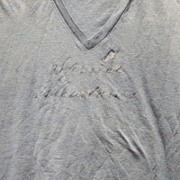 SS V Neck T Shirt "Spruce Meadows" *gc, pilly, faded, peeled? logo
