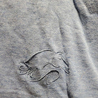 SS V Neck T Shirt "Spruce Meadows" *gc, pilly, faded, peeled? logo
