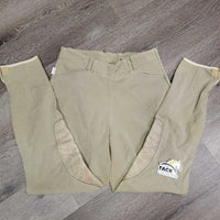Hvy Side Zip Breeches, Leather Knees *gc, faded seams, seat: stretched & discolored, stains, mnr snag