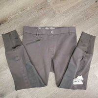 Hvy Cotton EuroSeat Breeches *fair, older, faded, stains, snags, thin/v.rubbed sesams, snags, discolored seat & legs