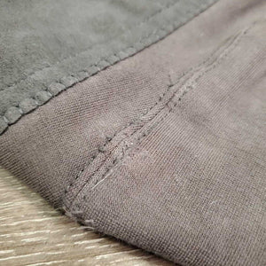Hvy Cotton EuroSeat Breeches *fair, older, faded, stains, snags, thin/v.rubbed sesams, snags, discolored seat & legs