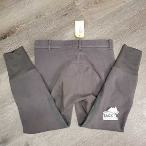 Hvy Cotton EuroSeat Breeches *fair, older, faded, stains, snags, thin/v.rubbed sesams, snags, discolored seat & legs