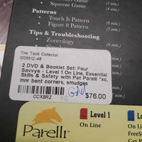 2 DVD & Booklet Set: Four Savvys - Level 1 On Line, Essential Skills & Safety with Pat Parelli *xc, mnr bent corners, smudges