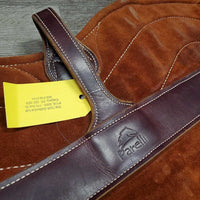 Suede Bareback Pad, 2 latigo Billets *xc/vgc, mnr dirt, rubs & hair
