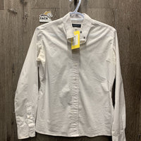 JUNIORS LS Show Shirt, snap collar *gc, mnr pit stains, crinkles, seam puckers
