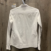 JUNIORS LS Show Shirt, snap collar *gc, mnr pit stains, crinkles, seam puckers
