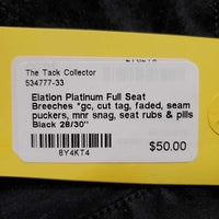 Full Seat Breeches *gc, cut tag, faded, seam puckers, mnr snag, seat rubs & pills
