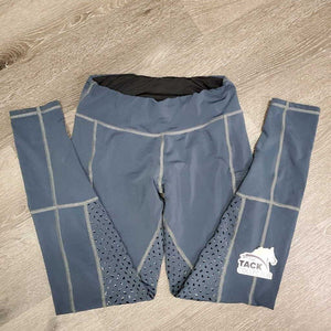 Fleece Lined Sticky Full Seat Riding Tight Breeches, Pull On *gc/fair, faded, discolored, curled waist, frayed seams