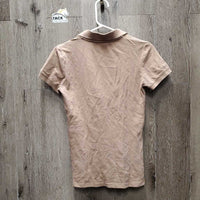 SS Polo Shirt, 1/4 button up *gc, pit rubs, pills & stains