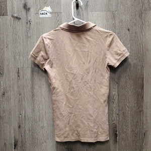 SS Polo Shirt, 1/4 button up *gc, pit rubs, pills & stains