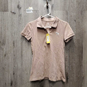 SS Polo Shirt, 1/4 button up *gc, pit rubs, pills & stains