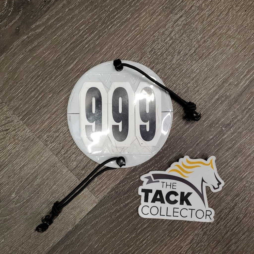 3 # Round Horse Show Numbers, 2x elastics *vgc, mnr dirt & hair