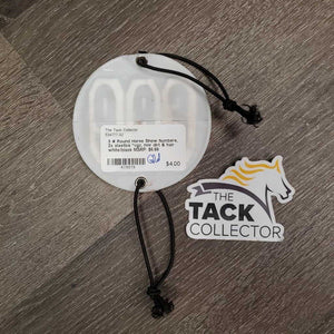 3 # Round Horse Show Numbers, 2x elastics *vgc, mnr dirt & hair