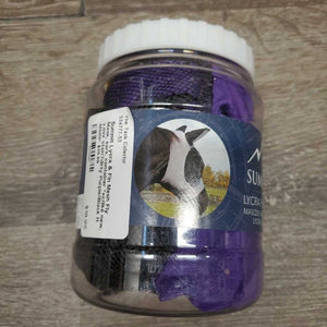 Lycra & Fin Mesh Fly Mask, ears, container *xc/like new, v.mnr stain?dirty
