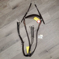 Elastic & Rsd Padded Leather Breastplate, Adjustable Running Martingale Attachment, snaps *vgc, clean, dirt & film, xholes, rubs, stretched elastic