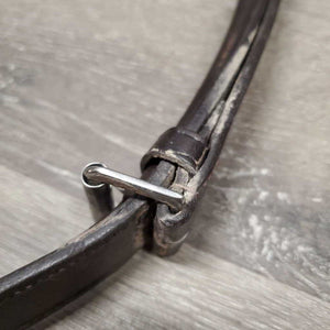 Elastic & Rsd Padded Leather Breastplate, Adjustable Running Martingale Attachment, snaps *vgc, clean, dirt & film, xholes, rubs, stretched elastic