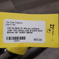 Pr Stirrup Leathers *vgc, mnr dents, rubs & paint