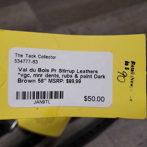 Pr Stirrup Leathers *vgc, mnr dents, rubs & paint