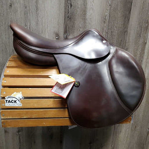 17.5" MW *5" Amerigo JCA Close Contact Saddle, 2 Billet Guards, Yellow Cotton Amerigo Cover, Wool Flocking, Med Front & Back Blocks, Flaps: 13.5"L x 13"W Serial #: 17.5 N 23780513 JCA 2 M