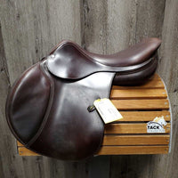 17.5" MW *5" Amerigo JCA Close Contact Saddle, 2 Billet Guards, Yellow Cotton Amerigo Cover, Wool Flocking, Med Front & Back Blocks, Flaps: 13.5"L x 13"W Serial #: 17.5 N 23780513 JCA 2 M
