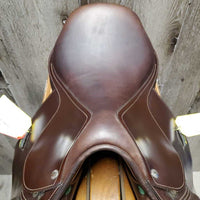 17.5" MW *5" Amerigo JCA Close Contact Saddle, 2 Billet Guards, Yellow Cotton Amerigo Cover, Wool Flocking, Med Front & Back Blocks, Flaps: 13.5"L x 13"W Serial #: 17.5 N 23780513 JCA 2 M