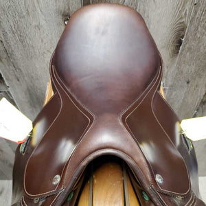 17.5" MW *5" Amerigo JCA Close Contact Saddle, 2 Billet Guards, Yellow Cotton Amerigo Cover, Wool Flocking, Med Front & Back Blocks, Flaps: 13.5"L x 13"W Serial #: 17.5 N 23780513 JCA 2 M