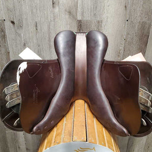 17.5" MW *5" Amerigo JCA Close Contact Saddle, 2 Billet Guards, Yellow Cotton Amerigo Cover, Wool Flocking, Med Front & Back Blocks, Flaps: 13.5"L x 13"W Serial #: 17.5 N 23780513 JCA 2 M