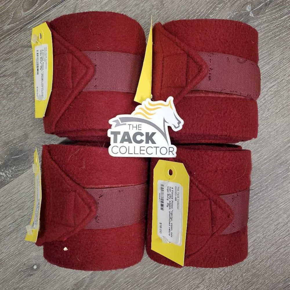 4 Fleece Polos *vgc/gc, clean, mnr hair, pilly edges, unstitched velcro logo