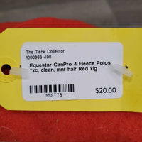 4 Fleece Polos *xc, clean, mnr hair