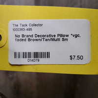 Decorative Pillow, zipper *gc, faded, rubs