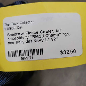 Fleece Cooler, tail, embroidery "RMSJ Champ" *gc, mnr hair, dirt