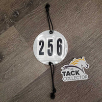 3 # Round Horse Show Numbers, 2x elastics *vgc, mnr dirt & hair