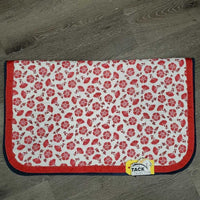 Quilt Baby Jumper Saddle Pad, embroidered inside *gc, holey edges, faded, pills, dingy underside