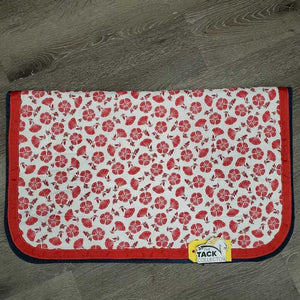 Quilt Baby Jumper Saddle Pad, embroidered inside *gc, holey edges, faded, pills, dingy underside