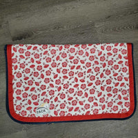 Quilt Baby Jumper Saddle Pad, embroidered inside *gc, holey edges, faded, pills, dingy underside
