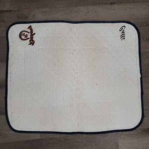 Quilt Baby Jumper Saddle Pad, embroidered inside *gc, holey edges, faded, pills, dingy underside