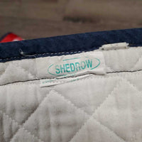 Quilt Baby Jumper Saddle Pad, embroidered inside *gc, holey edges, faded, pills, dingy underside