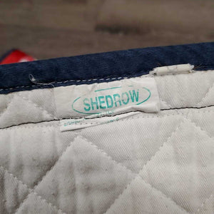 Quilt Baby Jumper Saddle Pad, embroidered inside *gc, holey edges, faded, pills, dingy underside