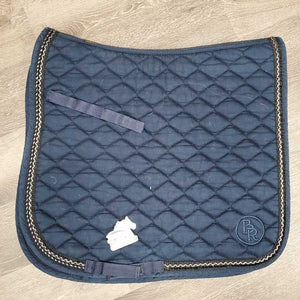 Quilt Dressage Saddle Pad, 1x piping *gc, pills, mnr dirt?, hair, faded, frayed trim?