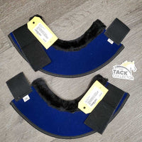 Pr Wrap Around Bell Boots, velcro, fleece top, velvet trim *new
