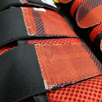 Pr Mesh Closed Boots, velcro *like new, loose edge threads
