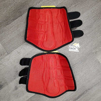 Pr Mesh Closed Boots, velcro *like new, loose edge threads